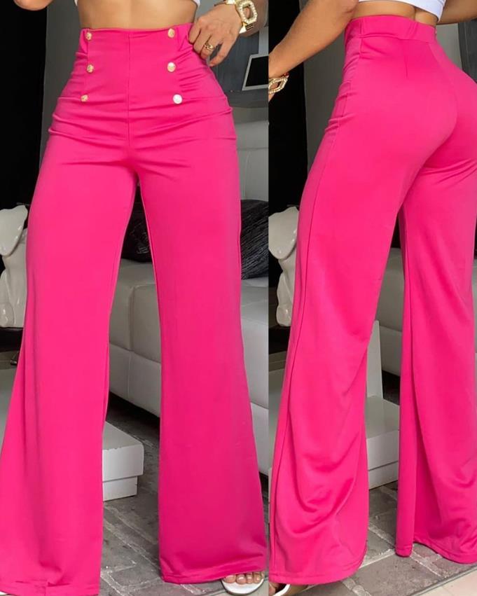 High Waist Wide Leg Pants