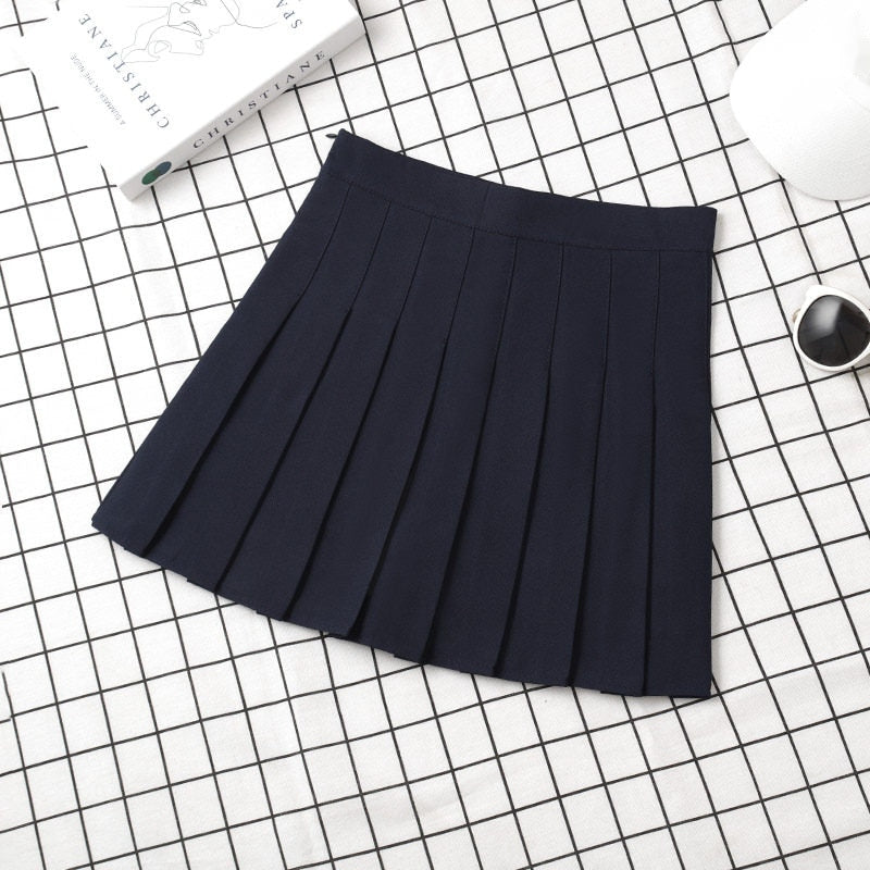 High Waist Mini Pleated Skirt