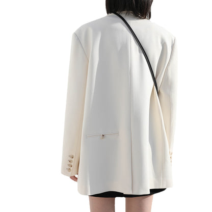 Mid Length Casual Long Sleeve Blazer