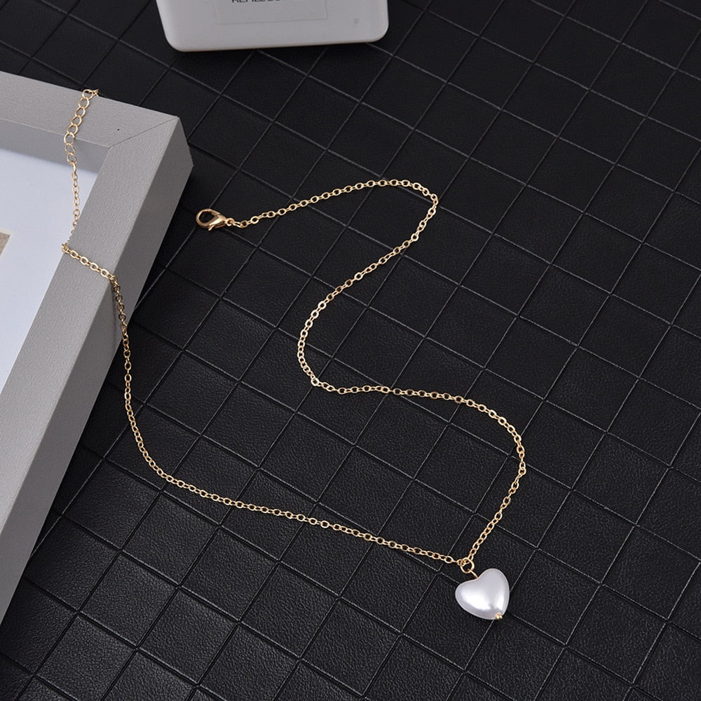 Double Layer Pearl Choker Necklace