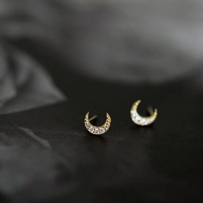 Star Moon Stud Earrings