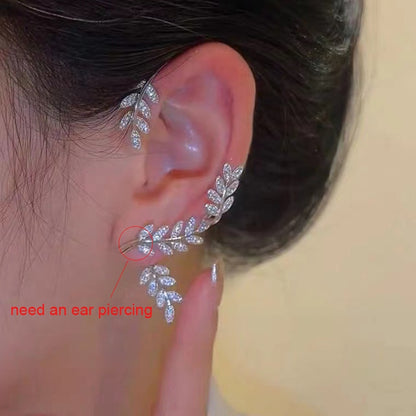 Leaf Butterfly Clip Earrings Without Piercing