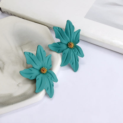 Double-layers Flower Drop Earrings