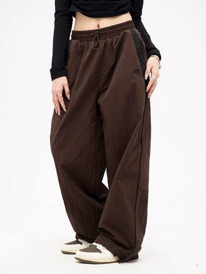 Wide Leg Cargo Casual Trousers