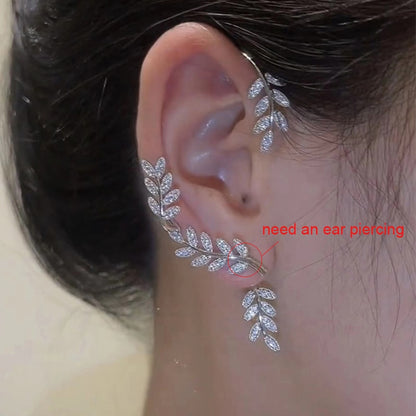 Leaf Butterfly Clip Earrings Without Piercing