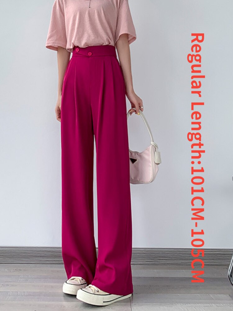 Casual High Waist Wide Leg Pants