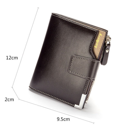 Men Zipper Coin Pocket Card Holder