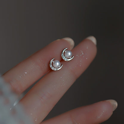 Star Moon Stud Earrings