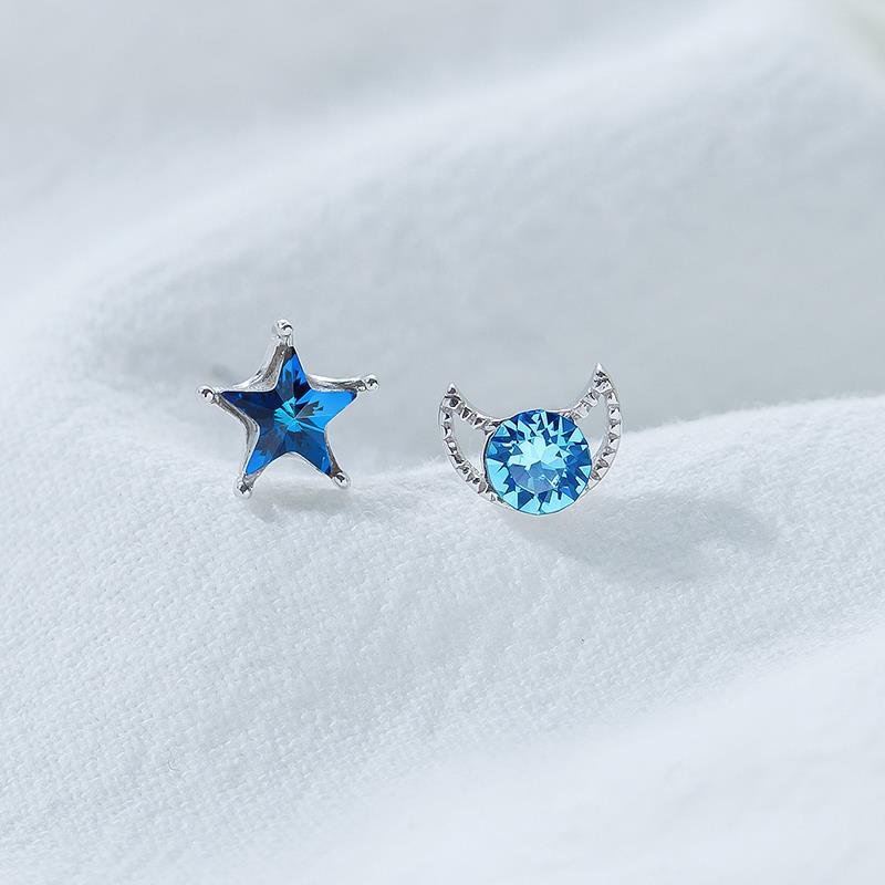 Star Moon Stud Earrings