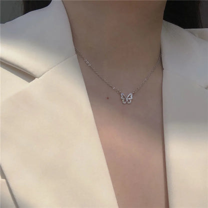 SUMENG 2023 Simple Double Layer Star Moon Charm  Multilayered Necklace Delicate Clavicle Chain Zircon For Women Fashion Jewelry