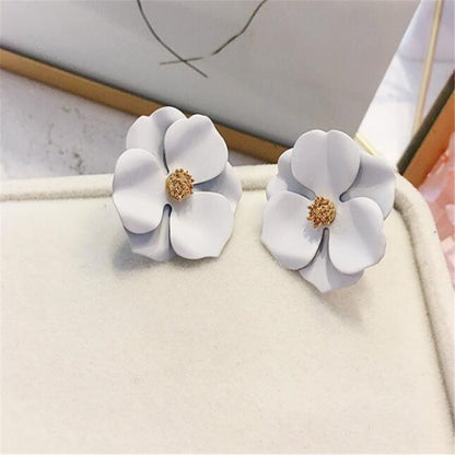 Double-layers Flower Drop Earrings