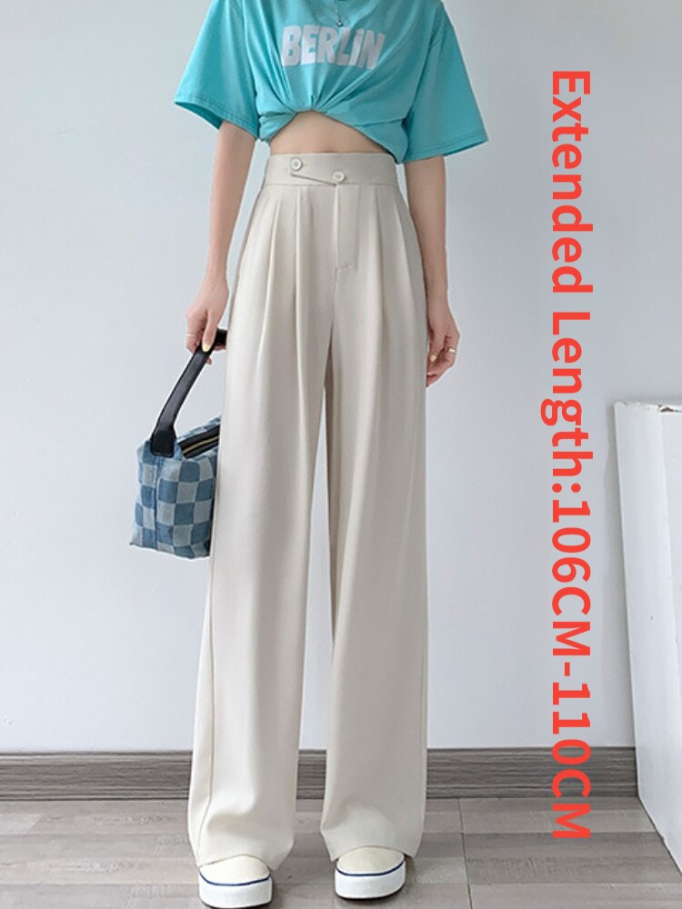 Casual High Waist Wide Leg Pants