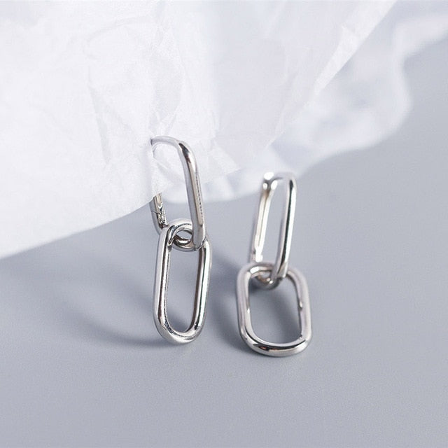 Foxanry Geometric U- Shape Earrings