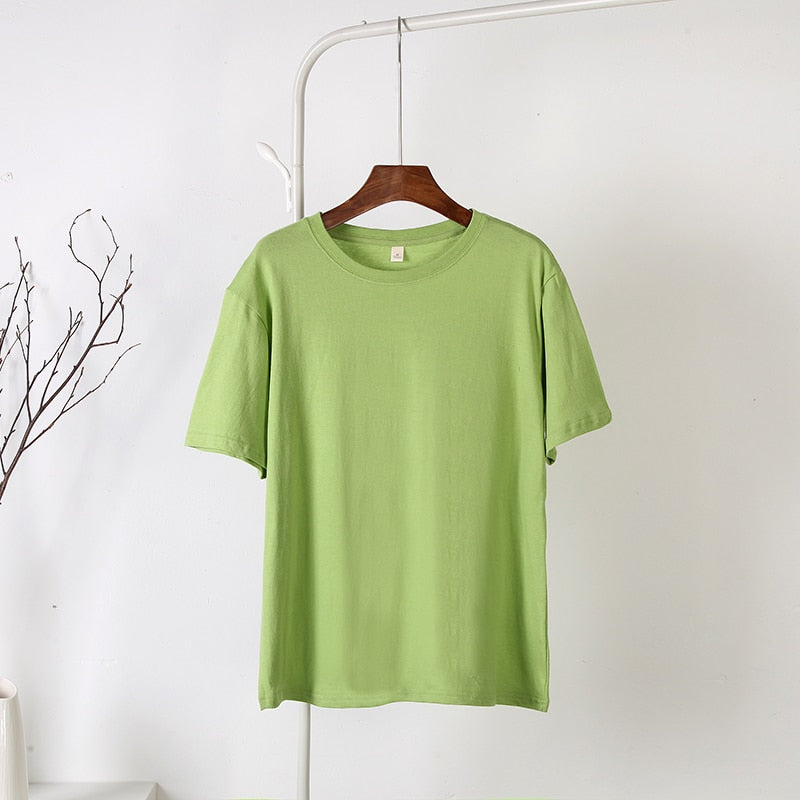 Oversized Cotton Soft Basic T Shirt