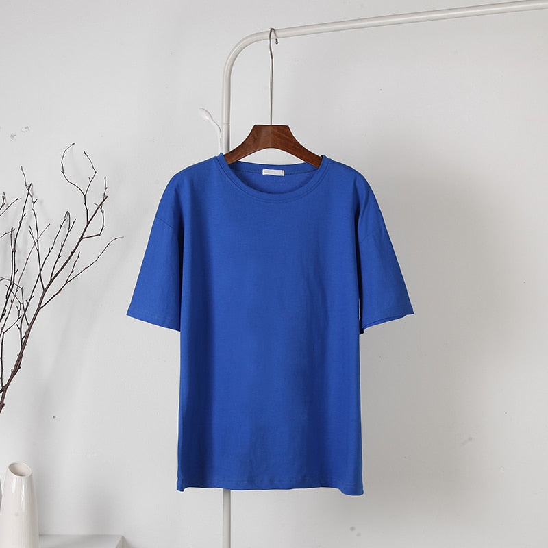 Oversized Cotton Soft Basic T Shirt