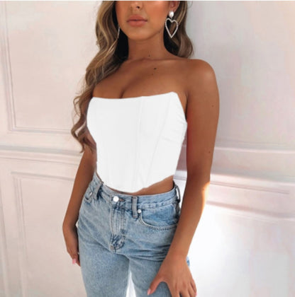 Sleeveless Off Shoulder Cropped Top