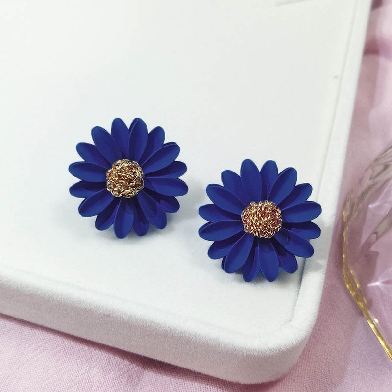 Double-layers Flower Drop Earrings