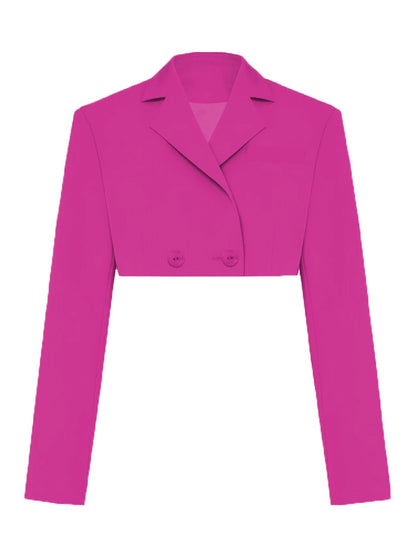 Women Casual Cropped Blazer