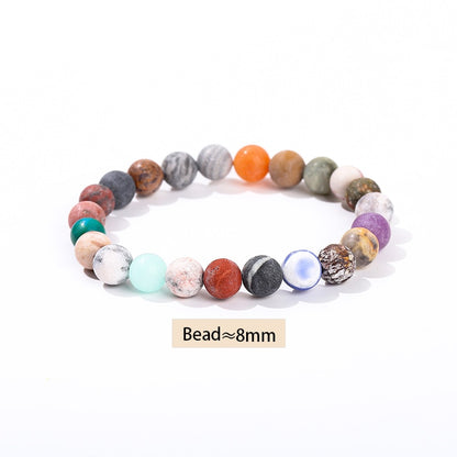 Natural Stone Eight Planets Bead Bracelet