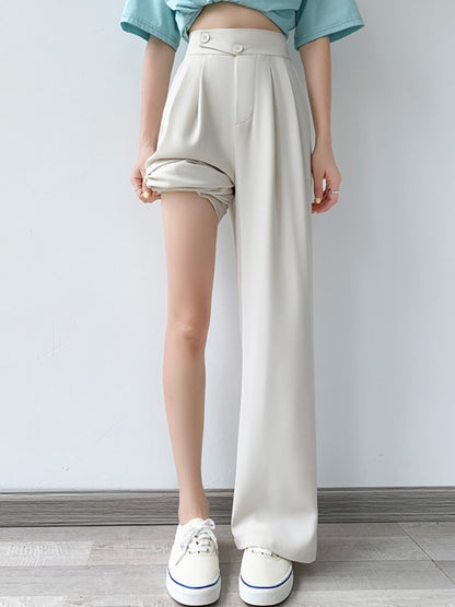 Casual High Waist Wide Leg Pants