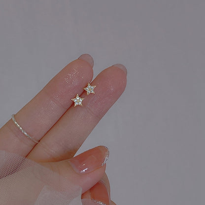 Star Moon Stud Earrings