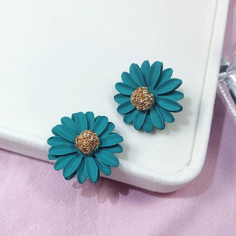 Double-layers Flower Drop Earrings