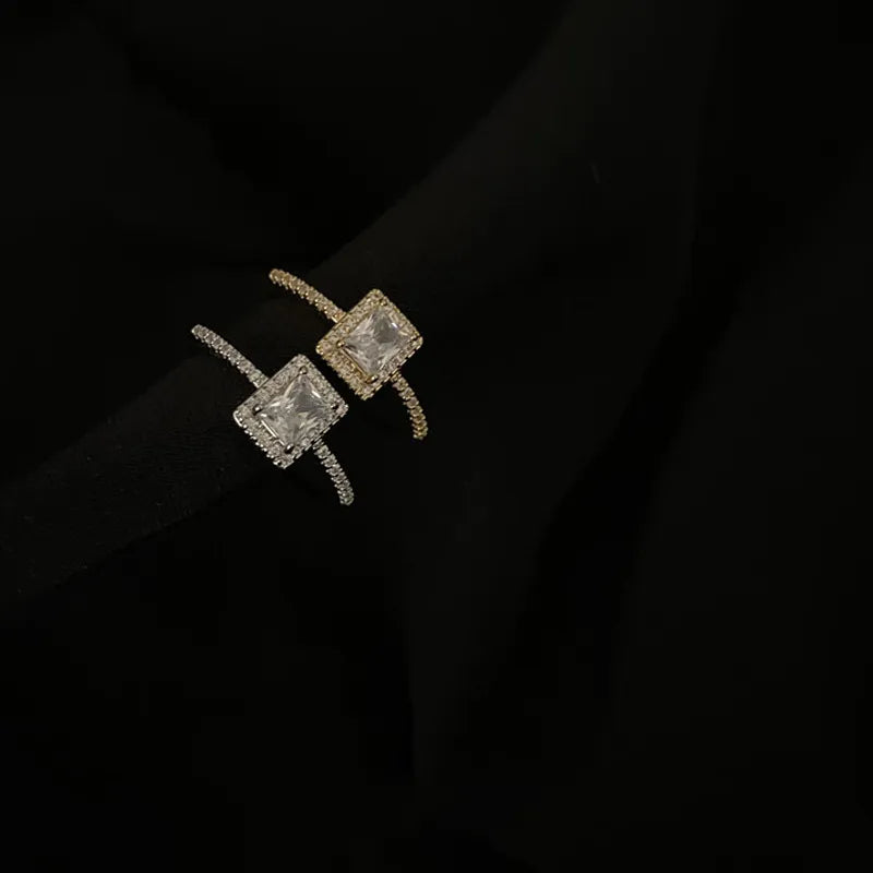 Square Stainless Steel Charm Ring