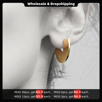 Geometic Semi-circle Fan Stud Earring