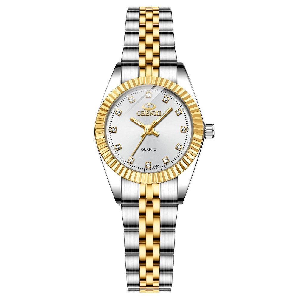 Rhinestone Quartz Waterproof Wristwatches