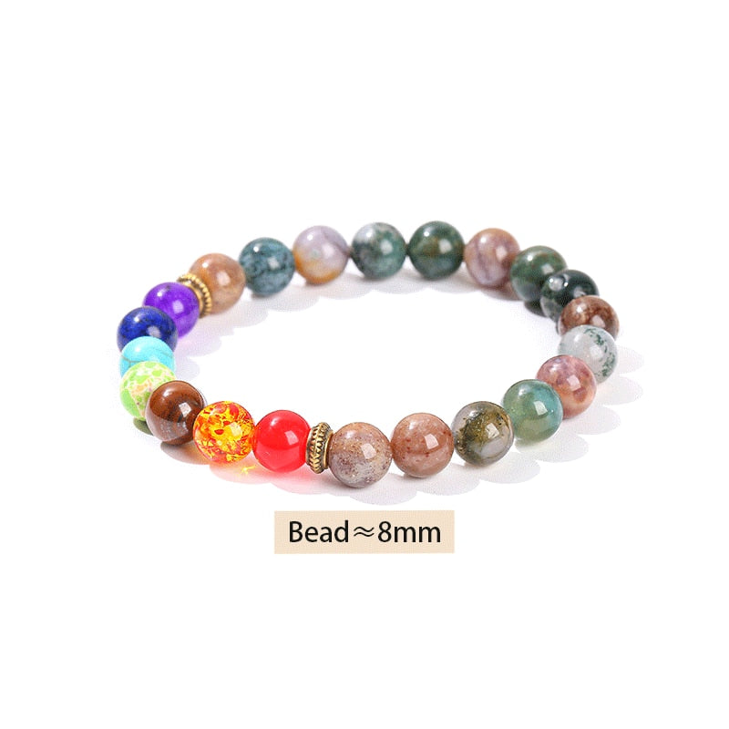 Natural Stone Eight Planets Bead Bracelet