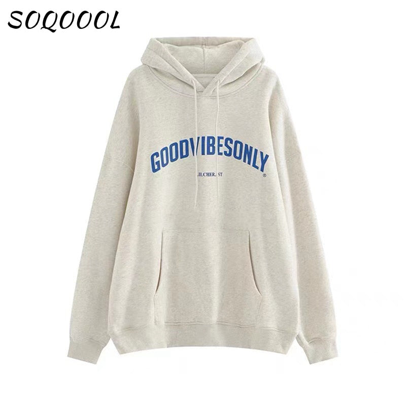 Letter Print Oversized Hoodie