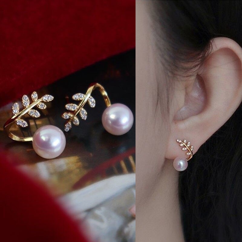 Pearl Big Hoop Earrings