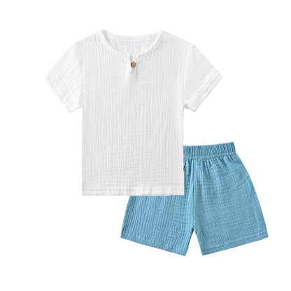 Kids Linen Sports Clothing Sets