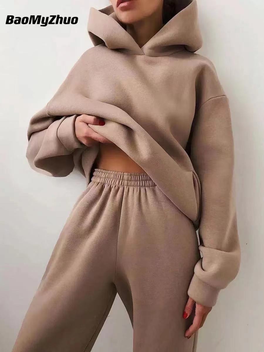 Winter Two Piece Sets Oversized Tracksuit