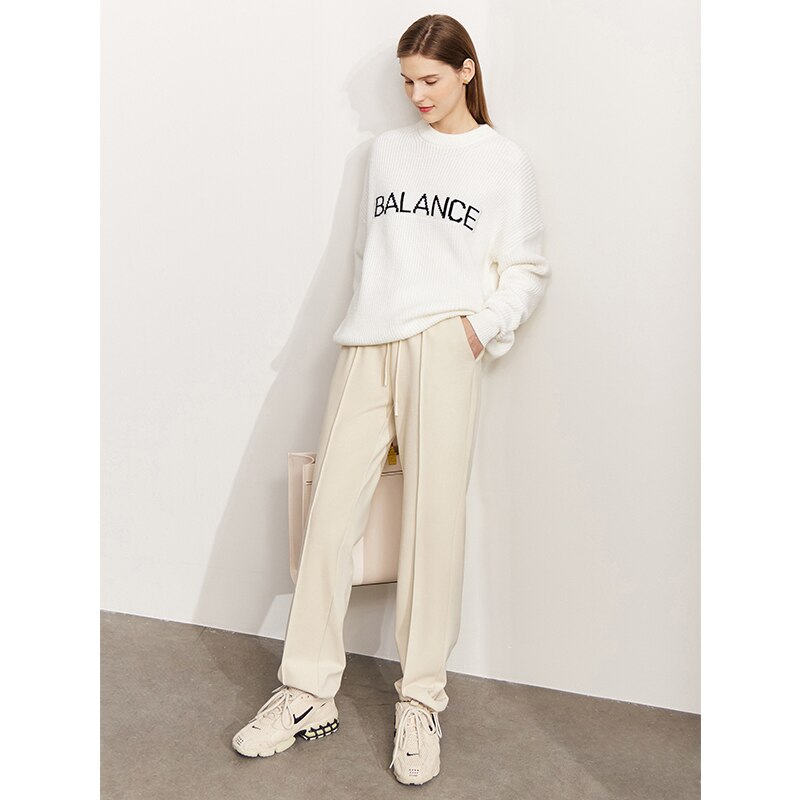 Casual Commuter Elastic Waist Ankle-Length Pants