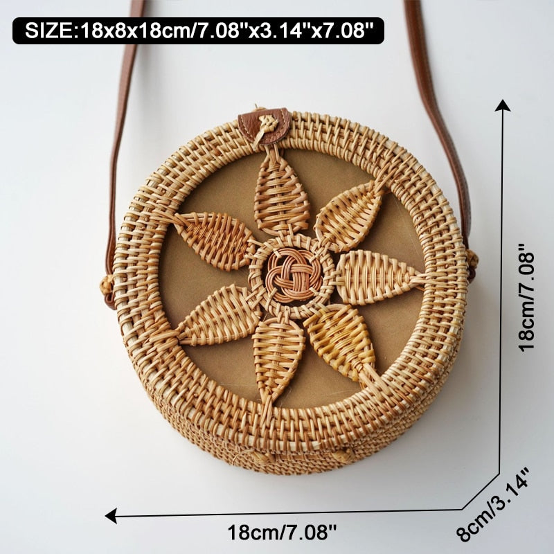 Square Round Mulit Style Straw Bag