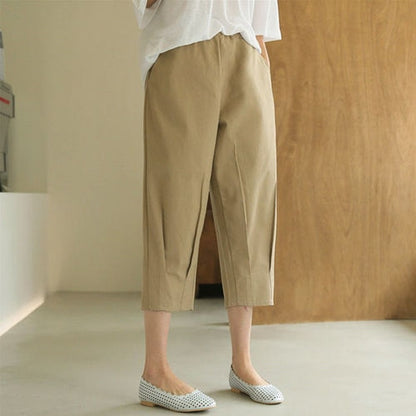 Cotton Loose Linen High Waist Pants