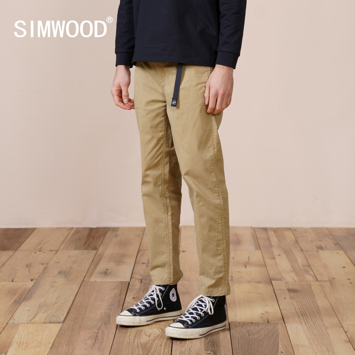 Men Casual Loose Tapered Ankle-length Pants