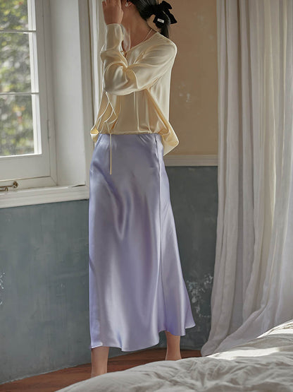 Satin Silk A-line Skirt