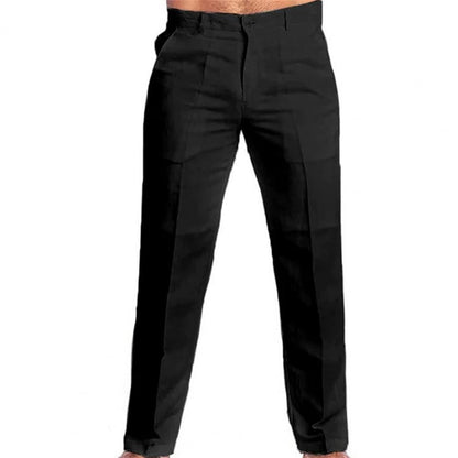 Stand Pocket Casual Linen Pants