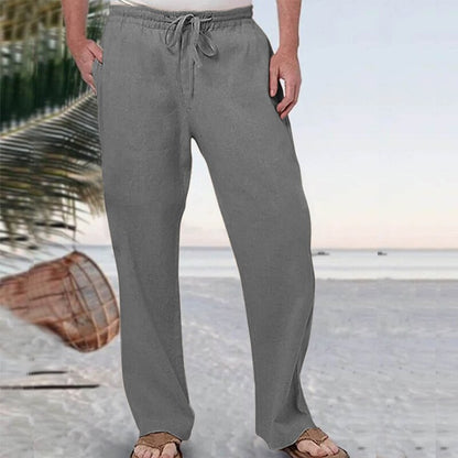 Cotton Linen Solid Color Trousers