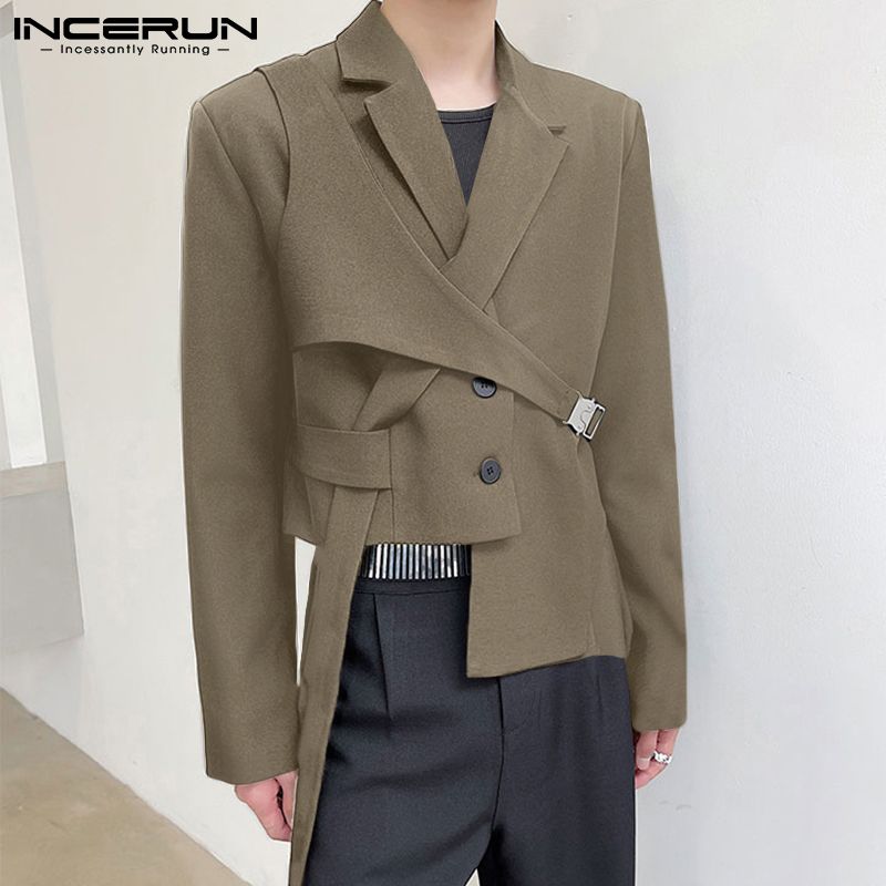 Lapel Long Sleeve Casual Irregular Blazer