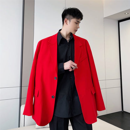 Casual Loose Red Blazer