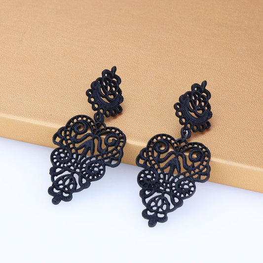 Vintage Ethnic Hollow Geometric Earrings