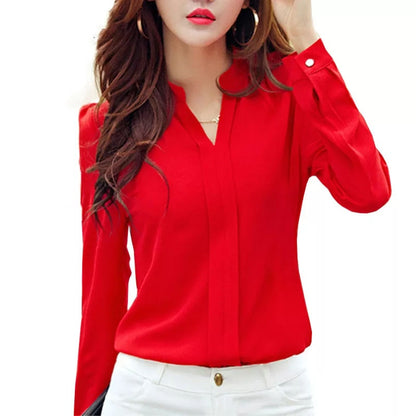 Slim Chiffon Long Sleeve Shirt