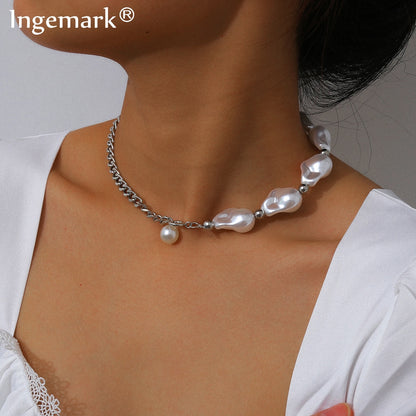 Pearl Pendant Choker Necklace