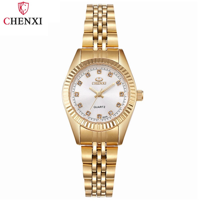 Rhinestone Quartz Waterproof Wristwatches