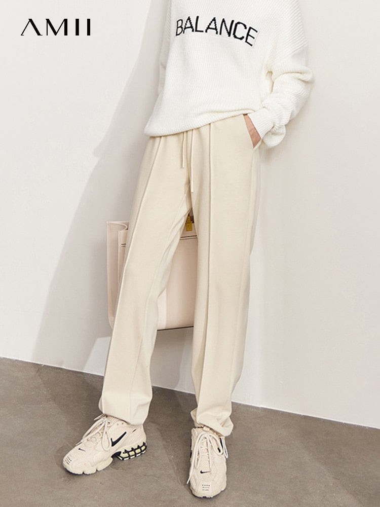 Casual Commuter Elastic Waist Ankle-Length Pants