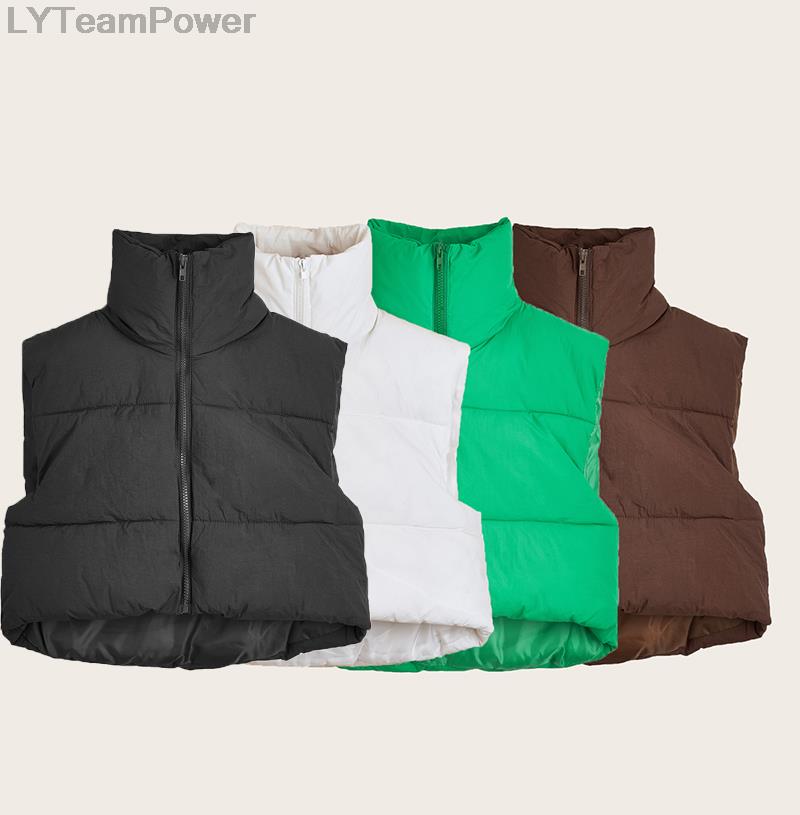 Puffy Zip Up Sleeveless Warm Jacket