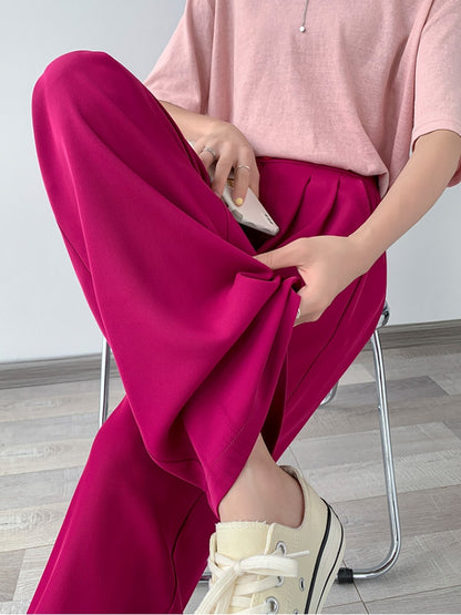 Casual High Waist Wide Leg Pants